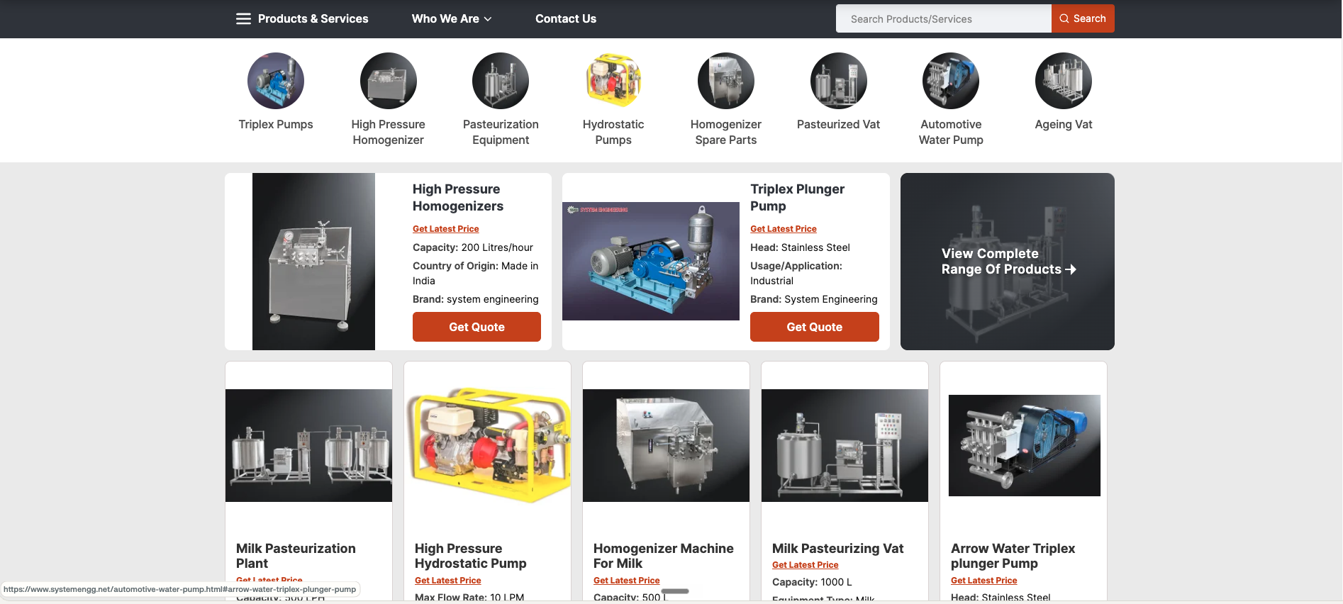 System Engineering Works old website before Attractio redesign